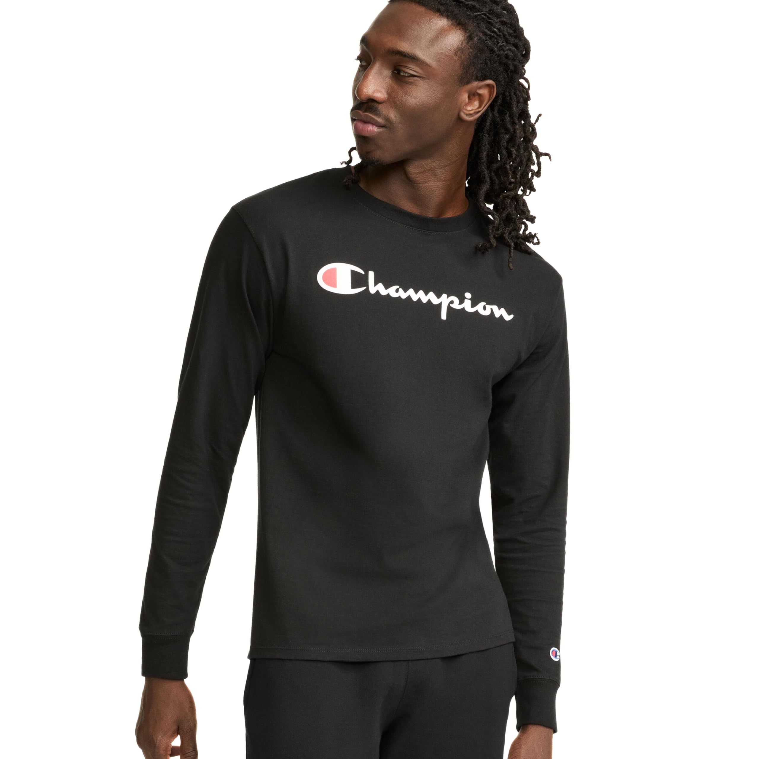 Champion Men's Long Sleeve T-shirt, Classic T-shirt for Men (Reg. Or Big & Tall)