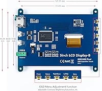 Vista 8 de 5 pulgadas IPS LCD pantalla táctil panel 800 × 480 pantalla capacitiva HDMI Monitor para Raspberry Pi 5/4/3, BB negro, Windows 10 8 7