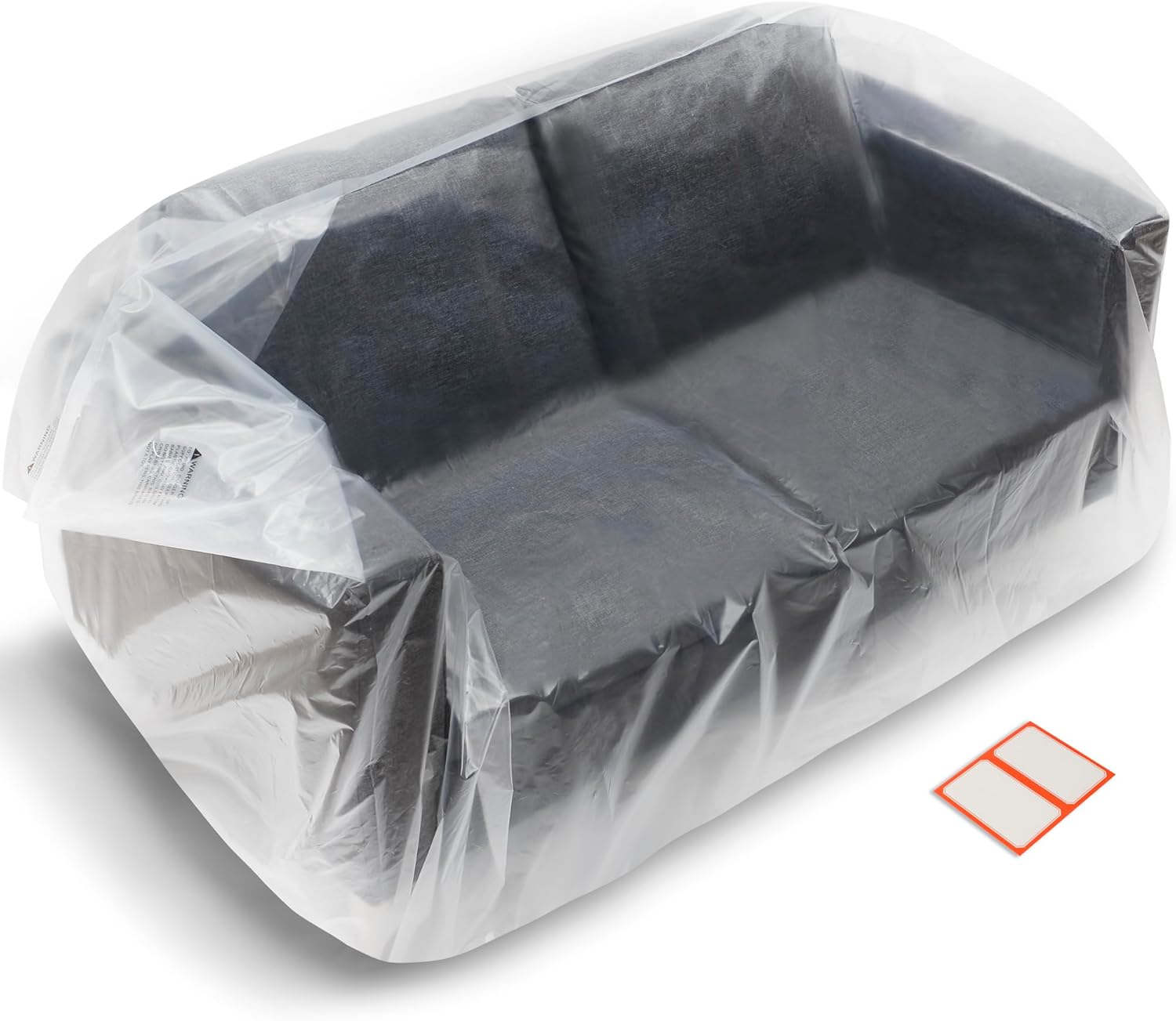 Plastic Furniture Covers for Moving - Heavy-Duty Loveseat Cover for Love Seat, Bench and Large Items, Clear Bags for Renovation, Wrap or Storage - Extra Large Bag Open Size 68 x 42 x 62 Inch