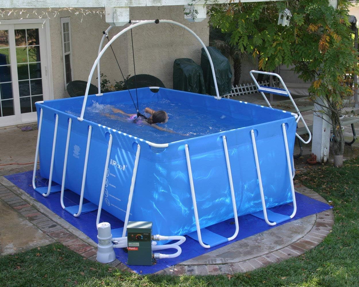 Fitmax iPool 9x12 Portable Therapy Pool - Resistance Swimming, Low Impact Exercise