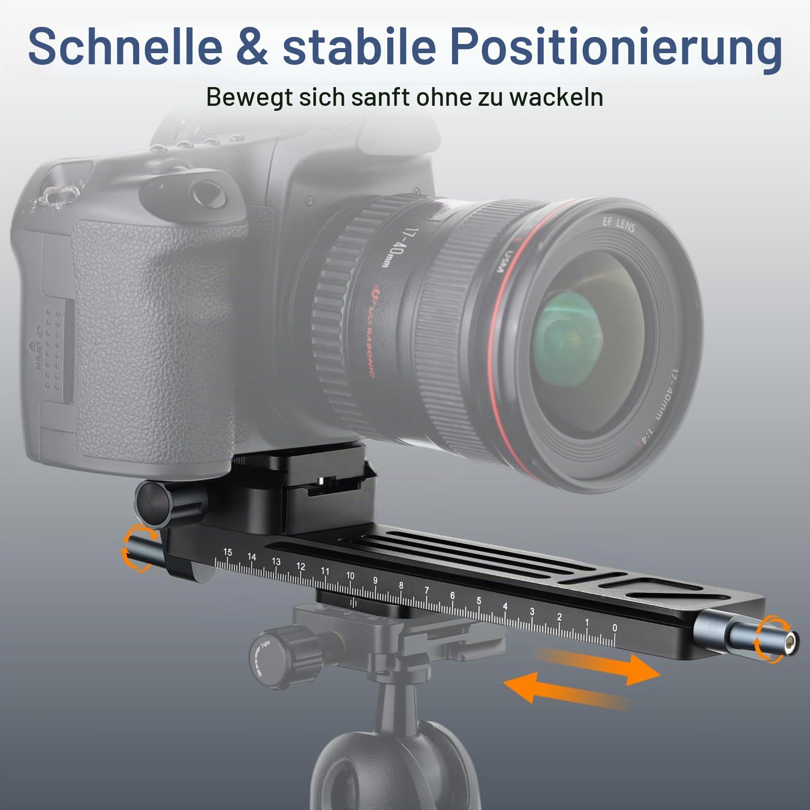 Leftfoto Präziser, stabiler Makro-Fokussierungsschienenschieber, bidirektionale Anpassung für Nahaufnahmen, Makrofotografie mit Arca-Swiss Schwalbenschwanz-Schnellwechselplatte