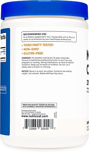 Miniatura 2 de Nutricost Polvo de citrato de magnesio sin sabor 1764oz