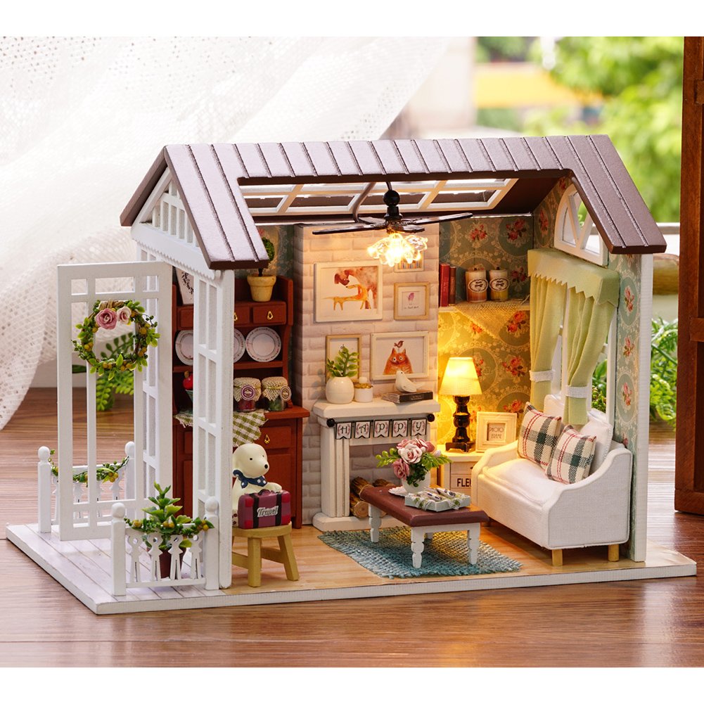 Amazon.co.jp: 卓仕朗 手作り 小屋モデル diyオルゴール ロマンチック