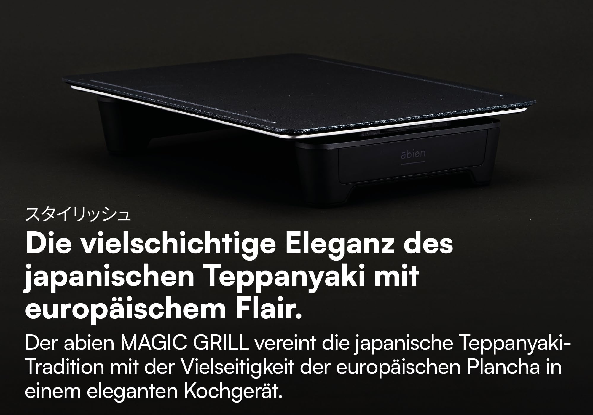 abien MAGIC GRILL Japanischer Teppanyaki Elektrogrill bis 245°C Antihaftbeschichtet PFOA/PFOS frei
