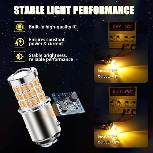 Miniatura 22 de Bombillas LED, con repuestos proyector para luces traseras de apoyo o de freno, xenón blanco (6500 K) Brightstar Newest 9-30 V Super brillosas
