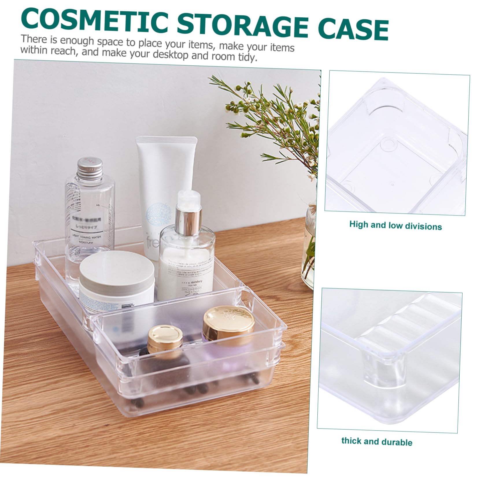 Organisateur Plastique de 16 Pièces de Maquillage Rangement