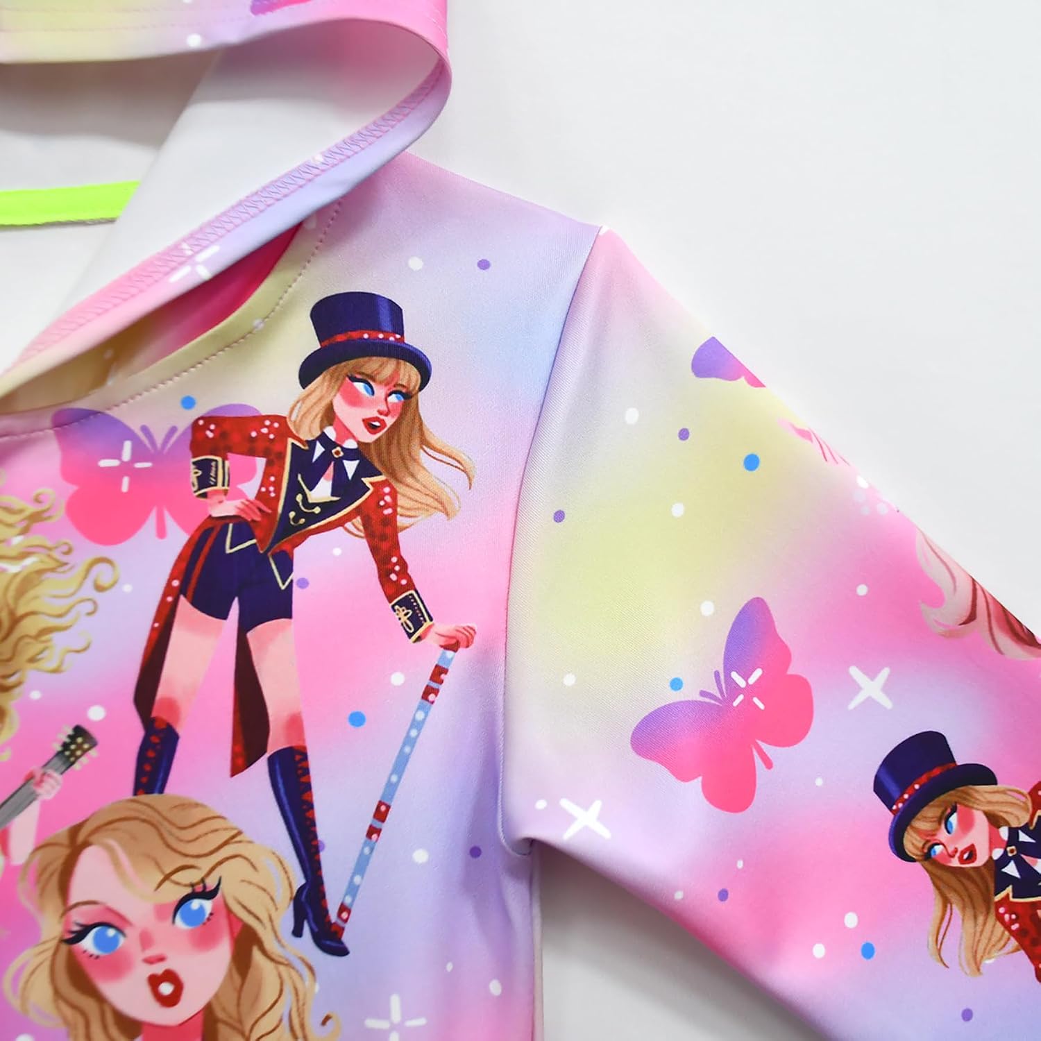 Boys Girls Princess Hoodie Zipper Sweatshirts 3D Cartoon Hoody Top For Kids 4-9Years