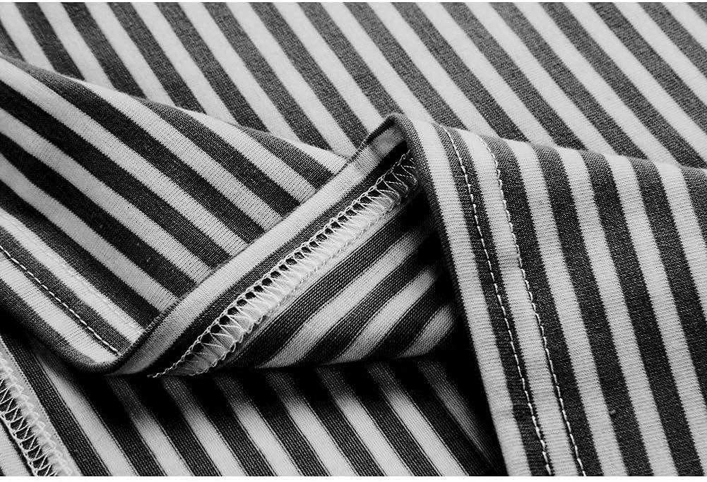 MEROKEETY Women's 2026 Summer Casual Dress Striped Sleeveless Crew Neck Tie Waist Beach Vacation Trendy Short T Shirt Dresses - Image 7