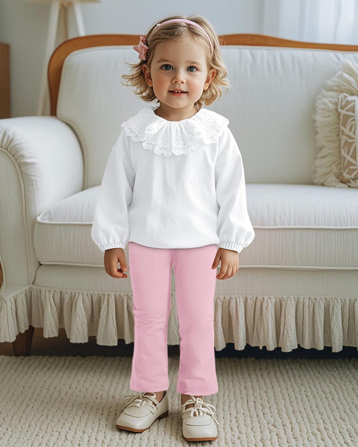 3 Pack Baby Girls Flare Leggings Toddler Bell Bottoms Pants Infant Girl Soft Cotton Clothes Size 18M-5T - Image 3