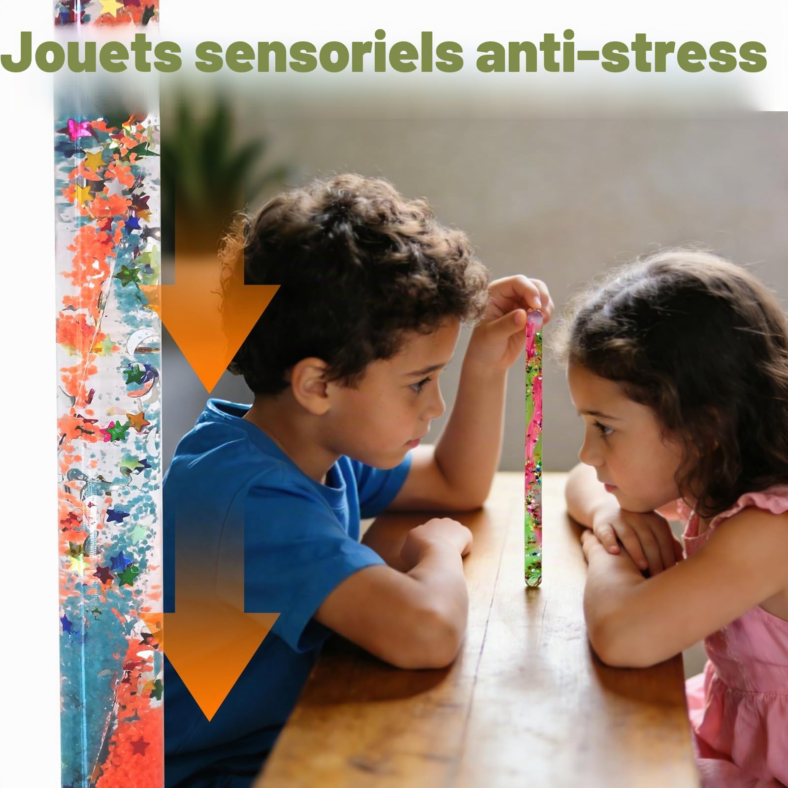 Lot de 4 Baguettes Magiques Géantes à Paillettes en Spirale de 30cm pour Enfants, Jouets Sensoriels Phosphorescents, Baguettes Magiques pour Fêtes sur le Thème des Princesses, Fées et des Sorciers