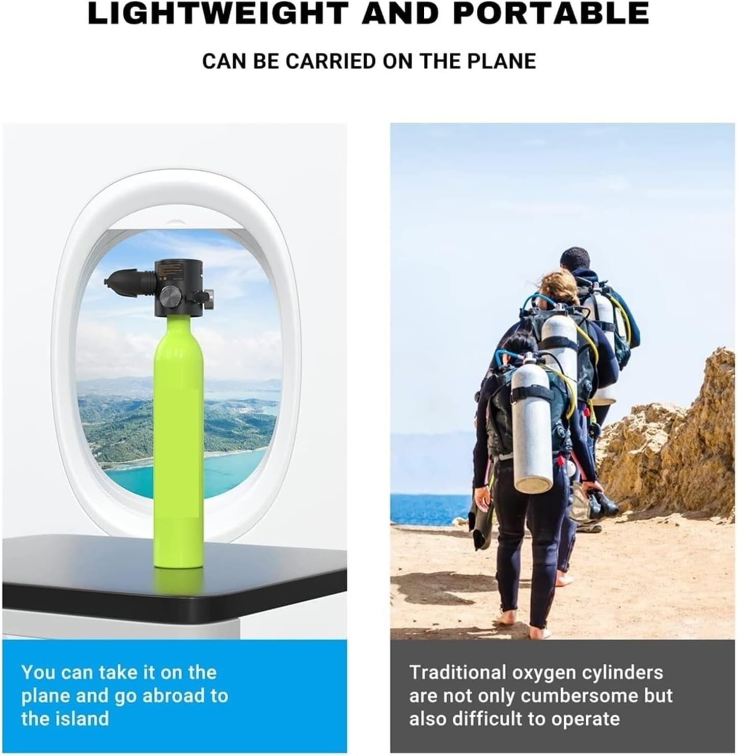 Scuba Tank 0 5L Portable Diving Tank Dive Snorkel Mini Underwater Cylinder Diving Equipment Professional Air Gear Ultra High Stability