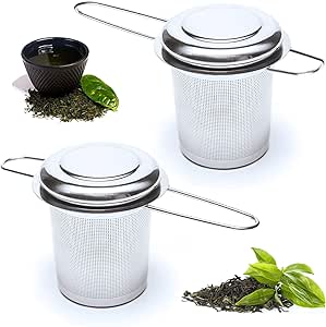 Lot De 2 Infuseurs à Thé En Inox - Passoire Fine Pour Thé En Vrac - Compatible Lave-vaisselle - Neuf