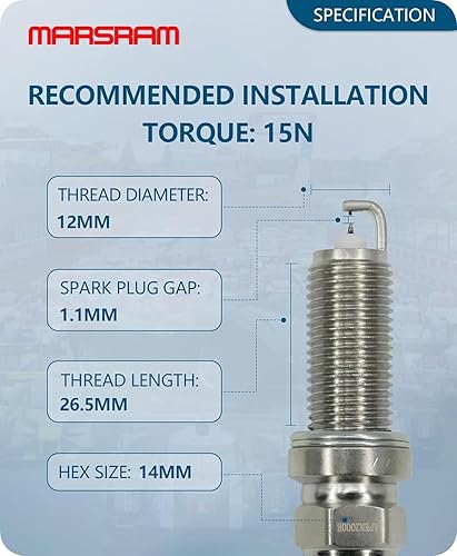 Vista 38 de Marsram Paquete de bobinas de encendido UF487 y doble bujía de iridio para Toyota Lexus 2005-2018 Camry Highlander Avalon Rav4 Sienna Venza RX350