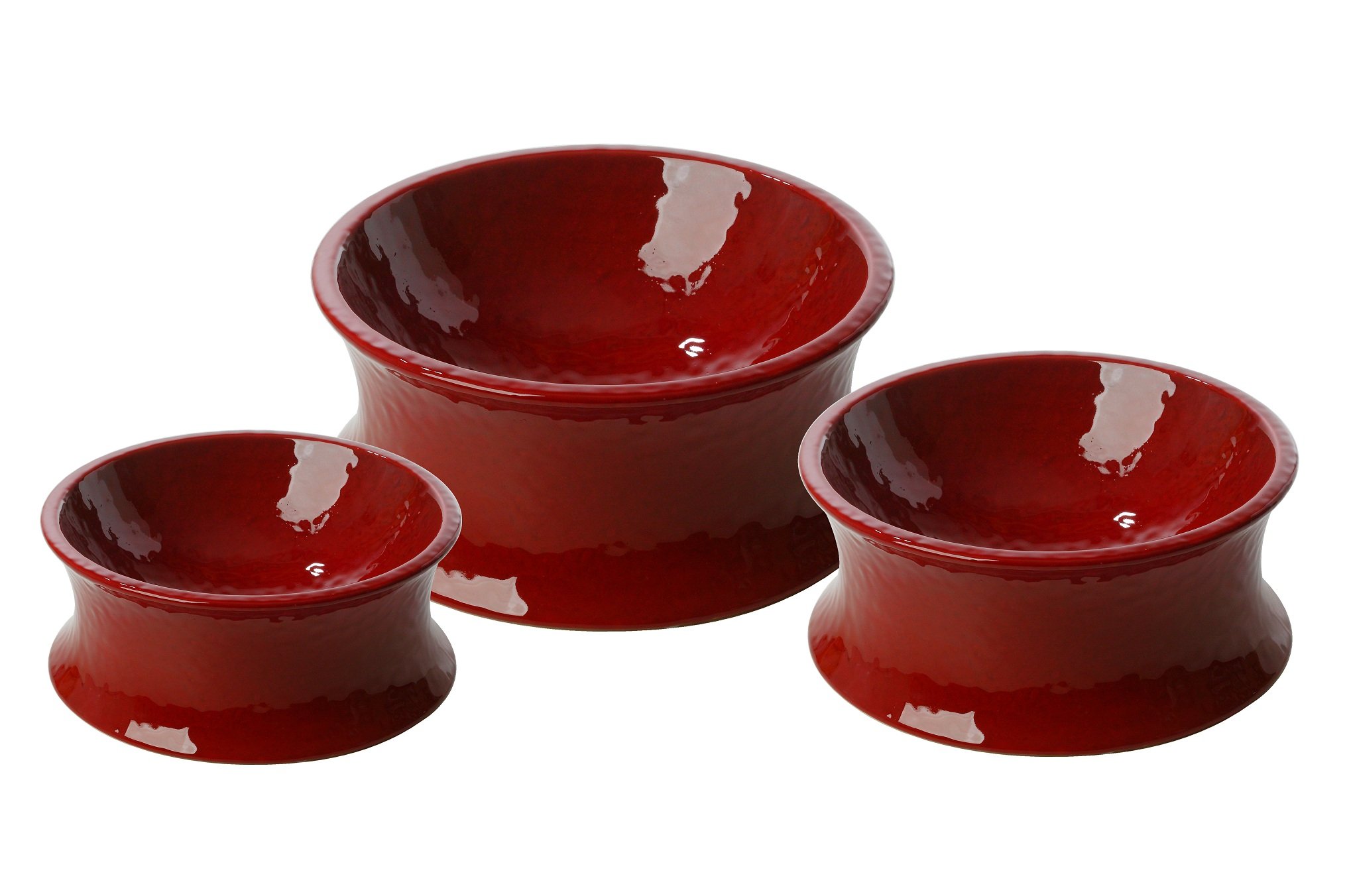 The Kurve Raised Pet Bowl, Small, Red