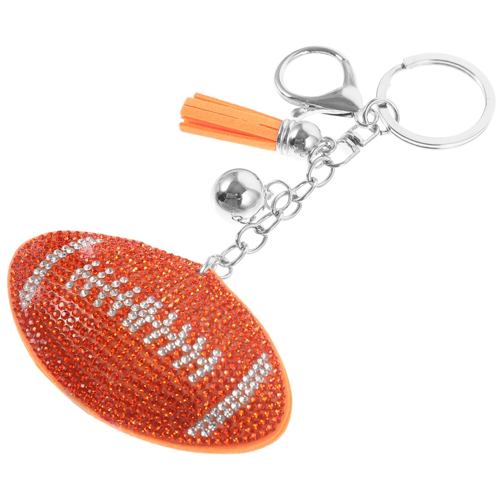 YARNOW Llavero De Futbol Colgante De Llavero Recuerdos De Fiesta Colgante De Rugby De Mochila Recuerdo Del Partido De Futbol Favores De La Fiesta De Rugby Orange Paño