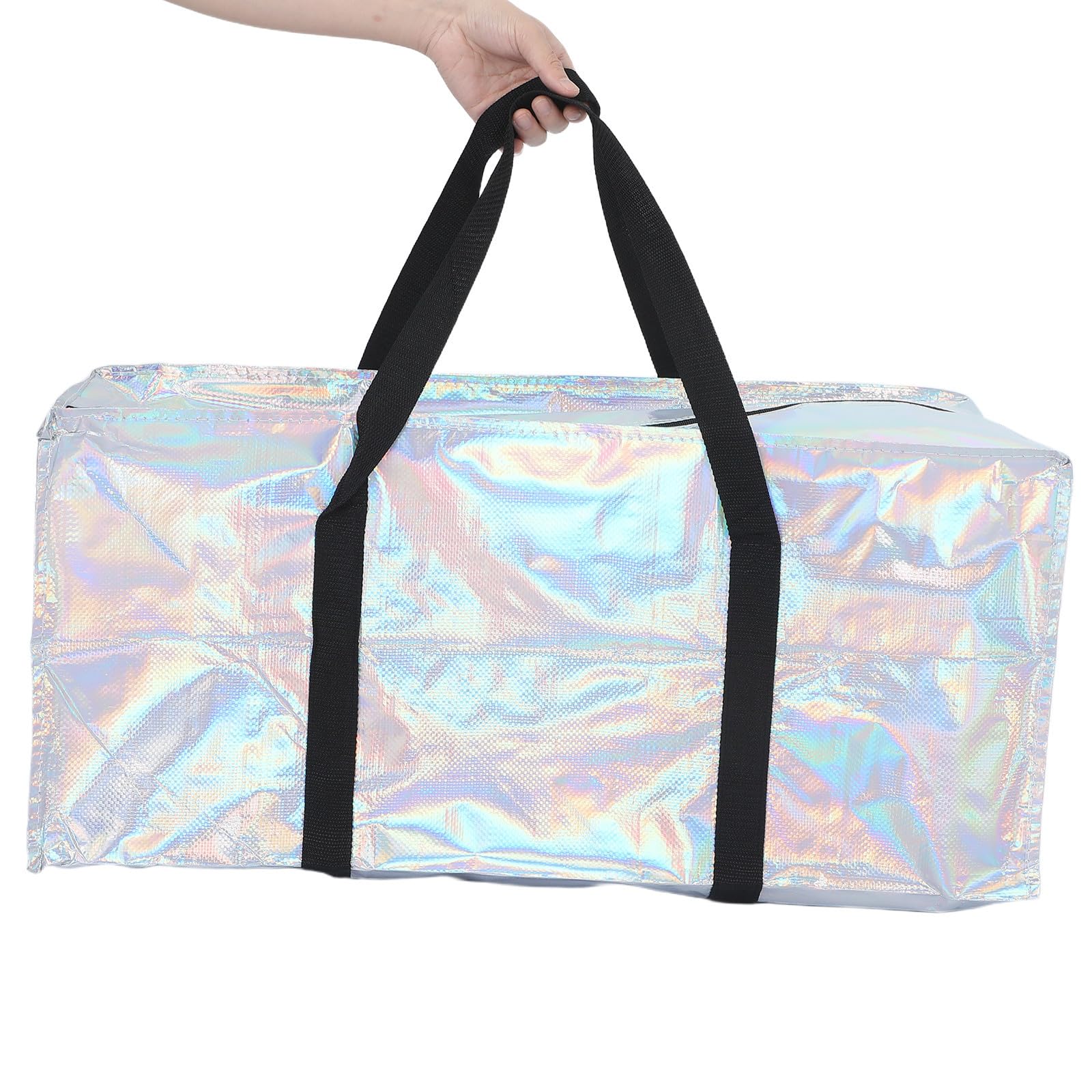 Kichvoe 4 Pezzi Sacchetto con Cerniera Rinforzata e Manici Larghi Extra Large Oxford Resistente All'umidità Portatile per Trasloco per Coperte e Indumenti Durante Traslochi e Dormitorio