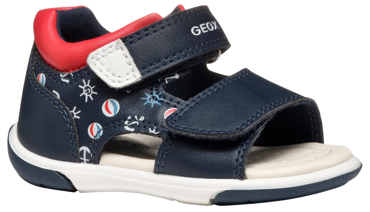 Geox B Sandal ZAPITO BOY, Navy/Red, 6 UK Child