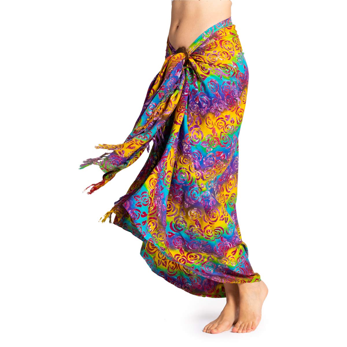 PANASIAM Pareo multicolor, Toalla de Playa Bufanda Envolvente, Tejidos Naturales Suaves, producción justa