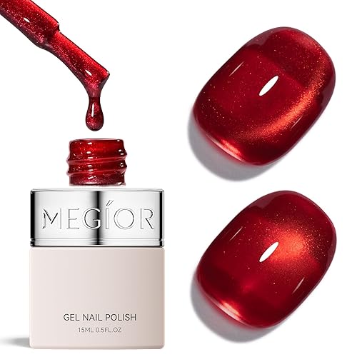 MEGIOR Molten Ruby Cat Eye Gel Nail Polish 15 ML