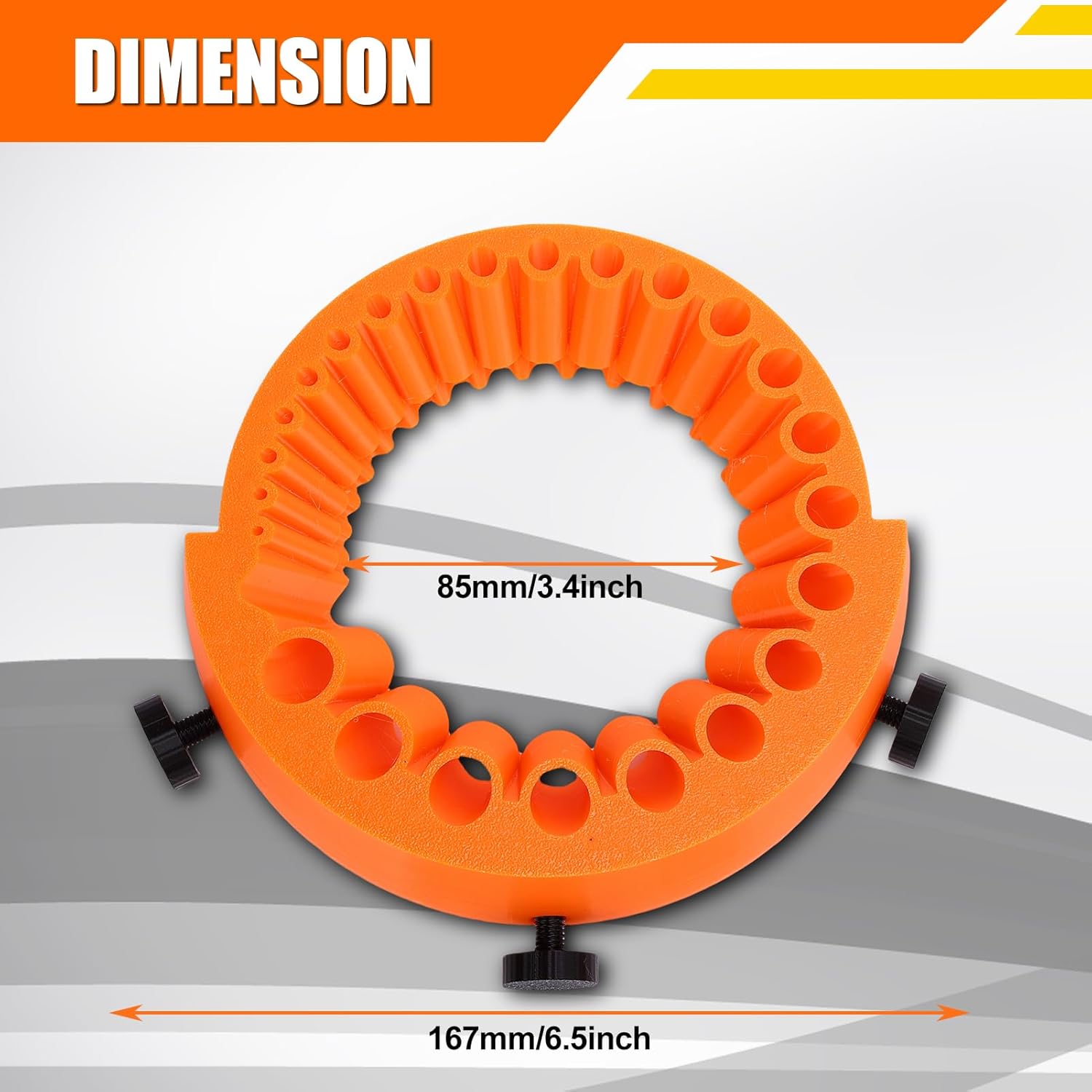 3PCS Plastic Drill Bit Sharpener,1/16 to 1/2 Bits,Compatible Power Drill Bit Grinding Attachment, Powered by 125mm Angle Grinder for High Speed Steel, Masonry, Carbide