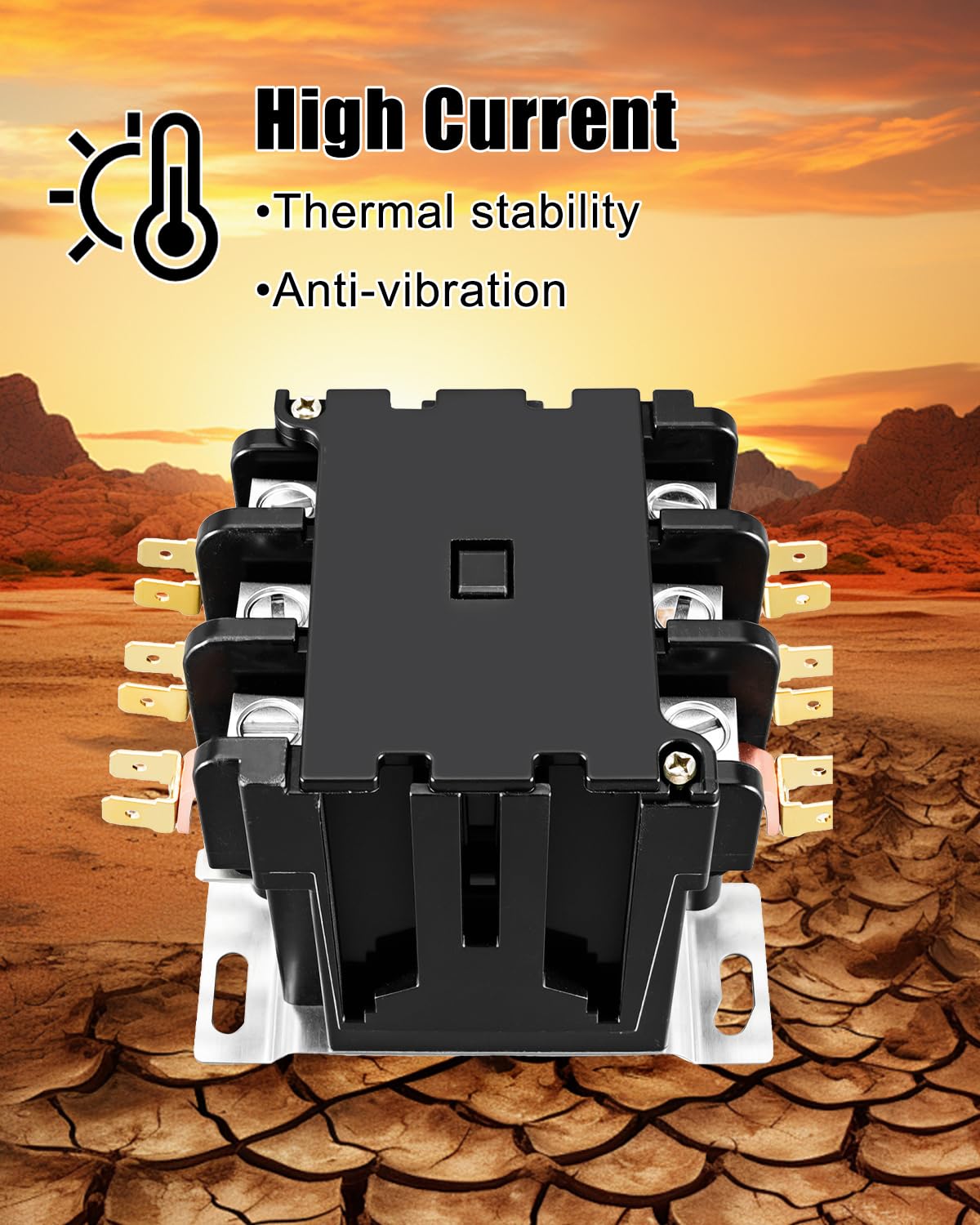 60 Amp 75 RES 3 Pole 120v Coil Relay Contactor Fit for Heating Ventilation Air Conditioning Refrigeration Replace 91632 17636 HCCY3XT06CJ C25FNF360A 42EF35AF 61471