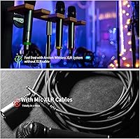 Vista 3 de Transmisor y Receptor de Micrófono Inalámbrico XLR, Sistema de Micrófono Inalámbrico UHF, Adaptador de Micrófono XLR de 16 Canales para Micrófono