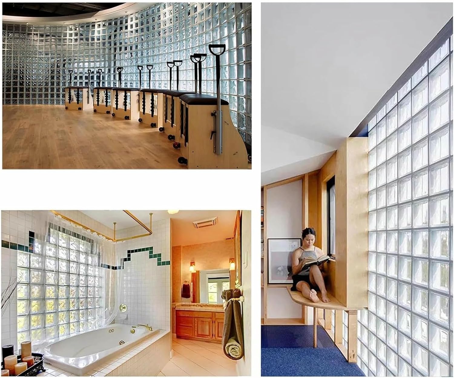 Thermal Insulation Glass Wall Blocks Clear Hollow Bricks with Privacy Protection Noise Reduction