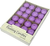 Vista 8 de Zest Candle Velas flotantes de 24 piezas, 1.75 pulgadas, morado