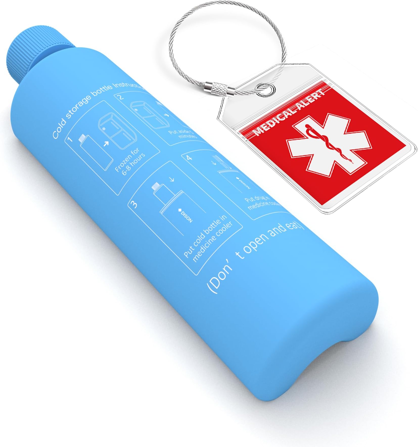 DISONCARE Intercontinental Series Ice Pack Bottle Kit Replacement 74H 7Pens Medicine Insulin Cooler Travel Case