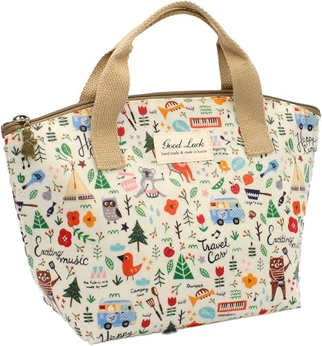Amazon ランチバッグ お弁当バッグ 可愛い 軽い 動物柄 おしゃれ 遠足 q 公園 入園入学準備 Ol トートバッグ 保冷保温 フードバッグ ミニバッグ 森の音楽会 ランチバッグ ランチ巾着 ランチベルト オンライン通販