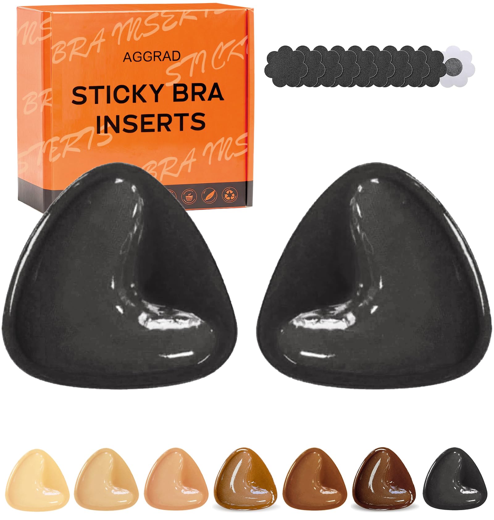 Double-Sided Sticky Bra Pads Inserts Ultra Instant Volume Push up Stick on Bra for Women Swimsuit Bikini Dresses