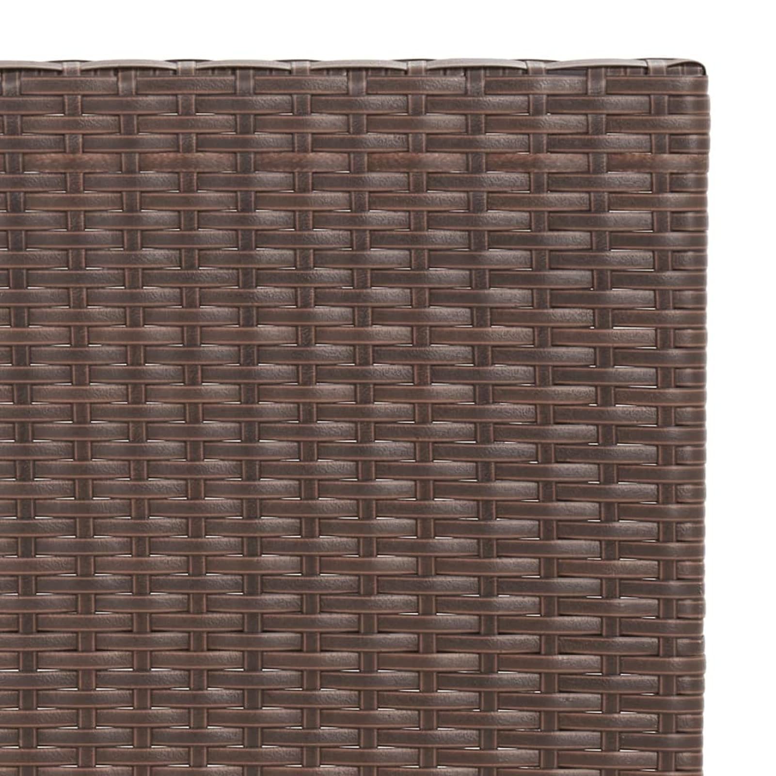 Homgoday Muebles de cafetería Plegables 3 Piezas ratán sintético marrón