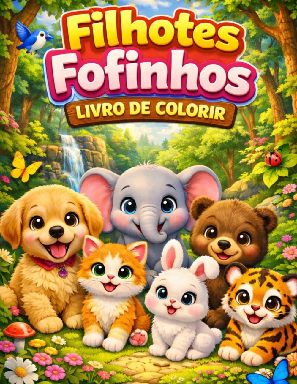 Filhotes Fofinhos: Livro de Colorir