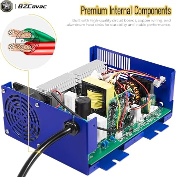 RV Power Converter 65 Amp for RecPro | Converter & Battery Charger | 4-Stage Smart Charging | 110V/120V AC to 12V DC | 13V16.5V Operating Range | Replacement for WFCO 9800 Series WF-9865