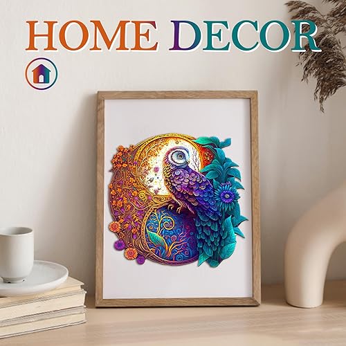 Miniatura 4 de KAAYEE Rompecabezas de madera para adultos, rompecabezas de madera de búho Yin Yang avanzado para adultos, rompecabezas familiares de 13.8 x 13.8