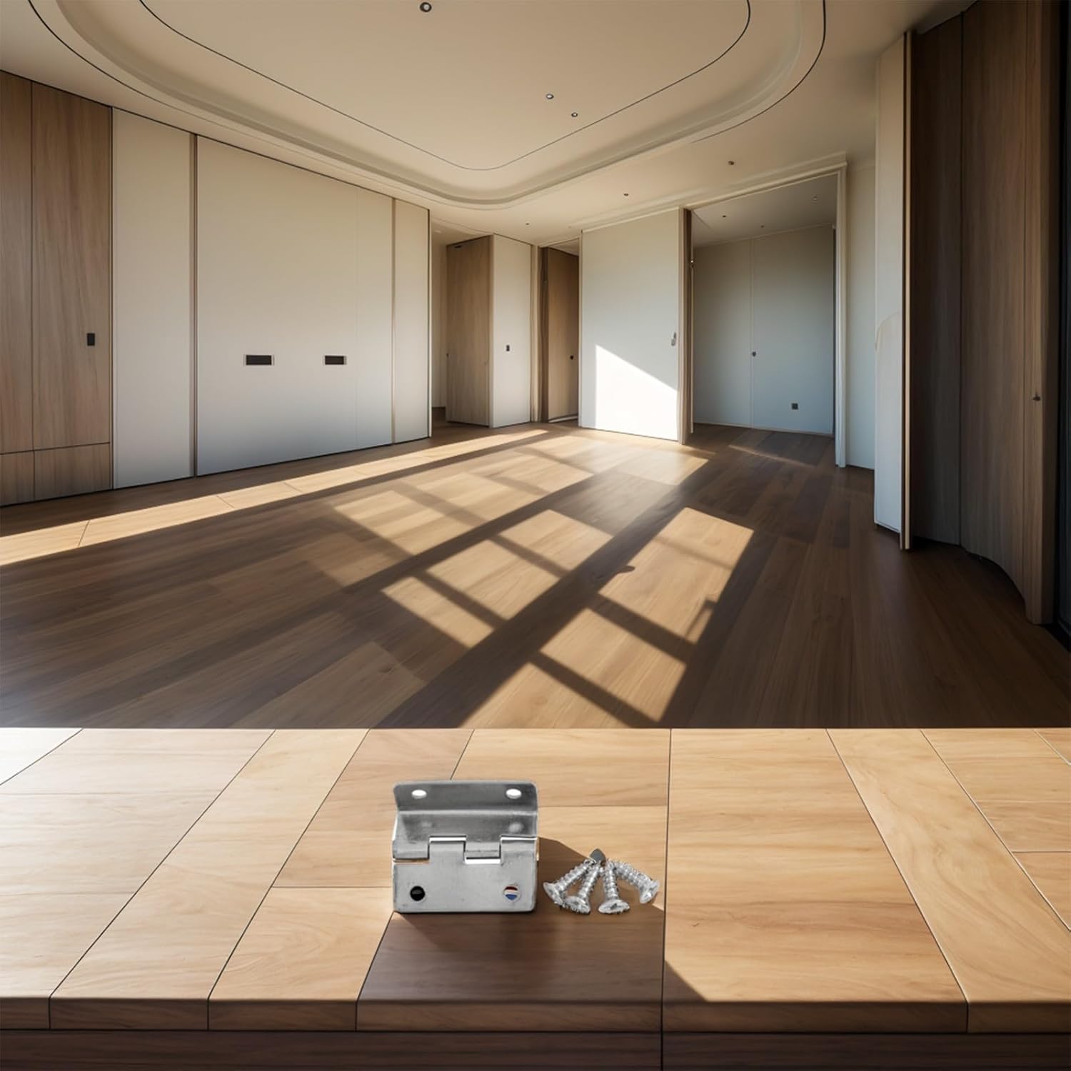 Tri Fold Hinge Nickel Plated Cabinet Hinge for Wooden Box Hardware Vintage Chest Fitting Right Angle Strap Hinge Jewelry Box Repair Part Suitcase Corner(10pcs)