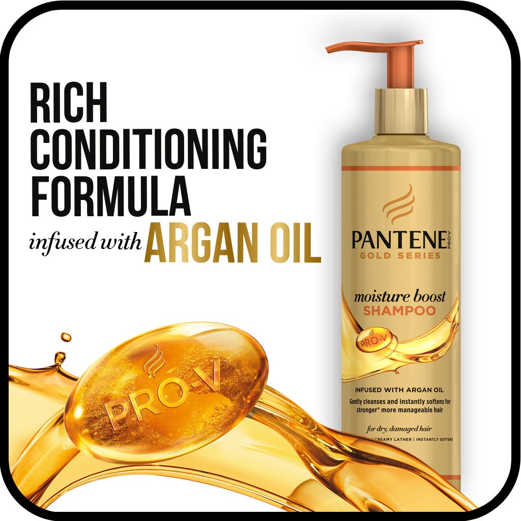 Pantene Pro-V Gold Series Moisture Boost Shampoo, 9.1 fl oz - Image 4