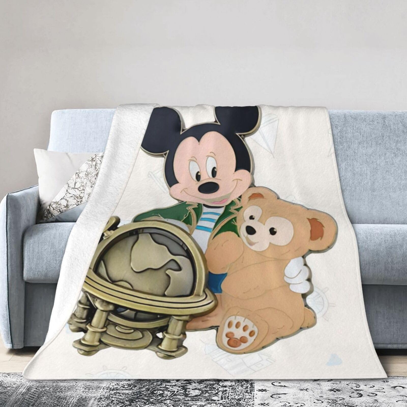 Amazon｜写真 ディズニー ダッフィー (3) フランネル毛布 シングル  