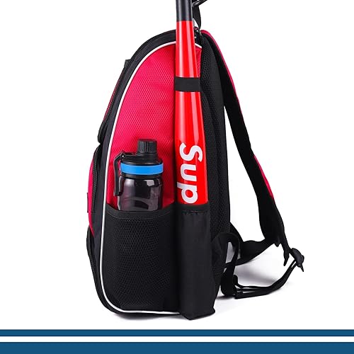 Miniatura 4 de Baseball Bat Bag Backpack,T-Ball & Softball Bat Bag with Shoes Compartment for Youth and Adult, Lightweight Baseball Bag with Fence Hook Hold Bat,