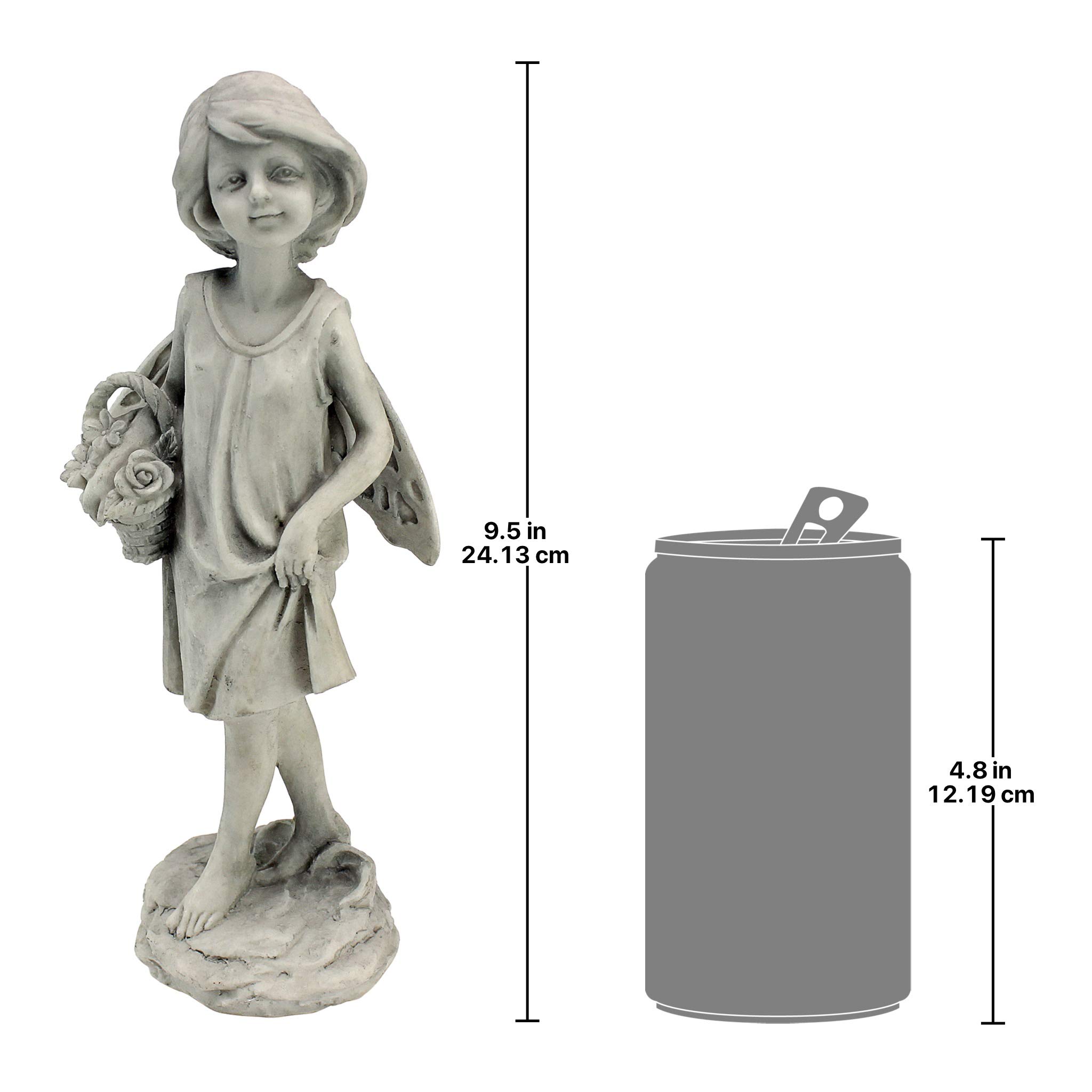 Design Toscano Wróżka ogrodowa z koszem, figurka