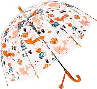 ThreeH Kids Cute Umbrella for Boys and Girls Automatic Opened with Easy Grip Handle and Identify Tag