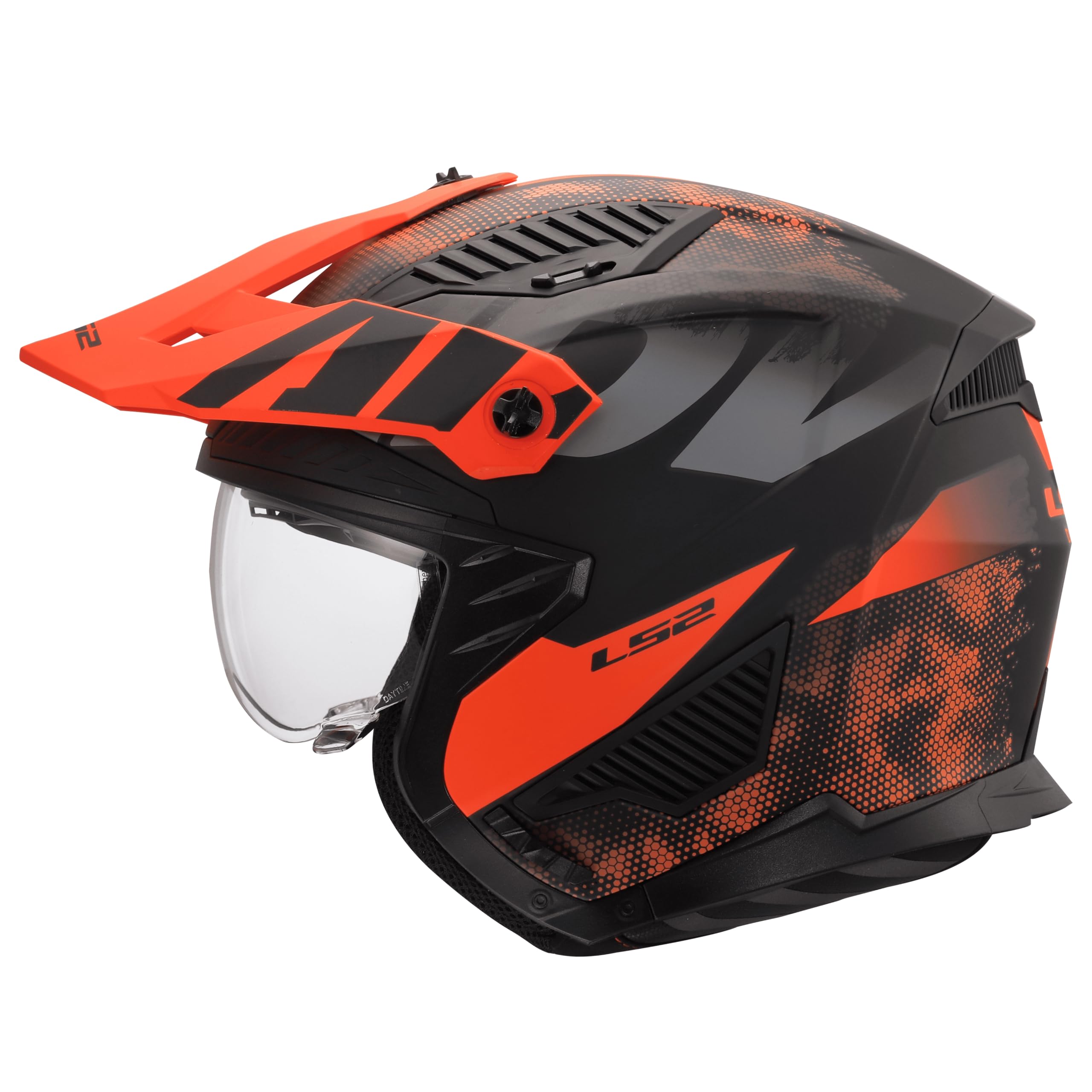 LS2, Casque Moto Modulable DRIFTER GAS Grey Orange, XXL