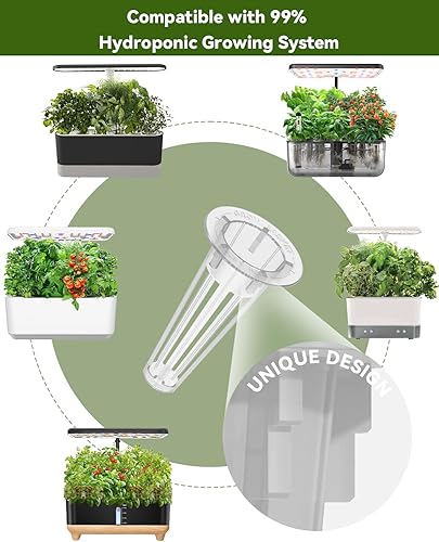 Miniatura 5 de LYKOCLEAN Kit de 202 cápsulas hidropónicas para aerogarden e idoo, kit de cultivo de cualquier cosa con 50 esponjas de cultivo, 50 cestas de