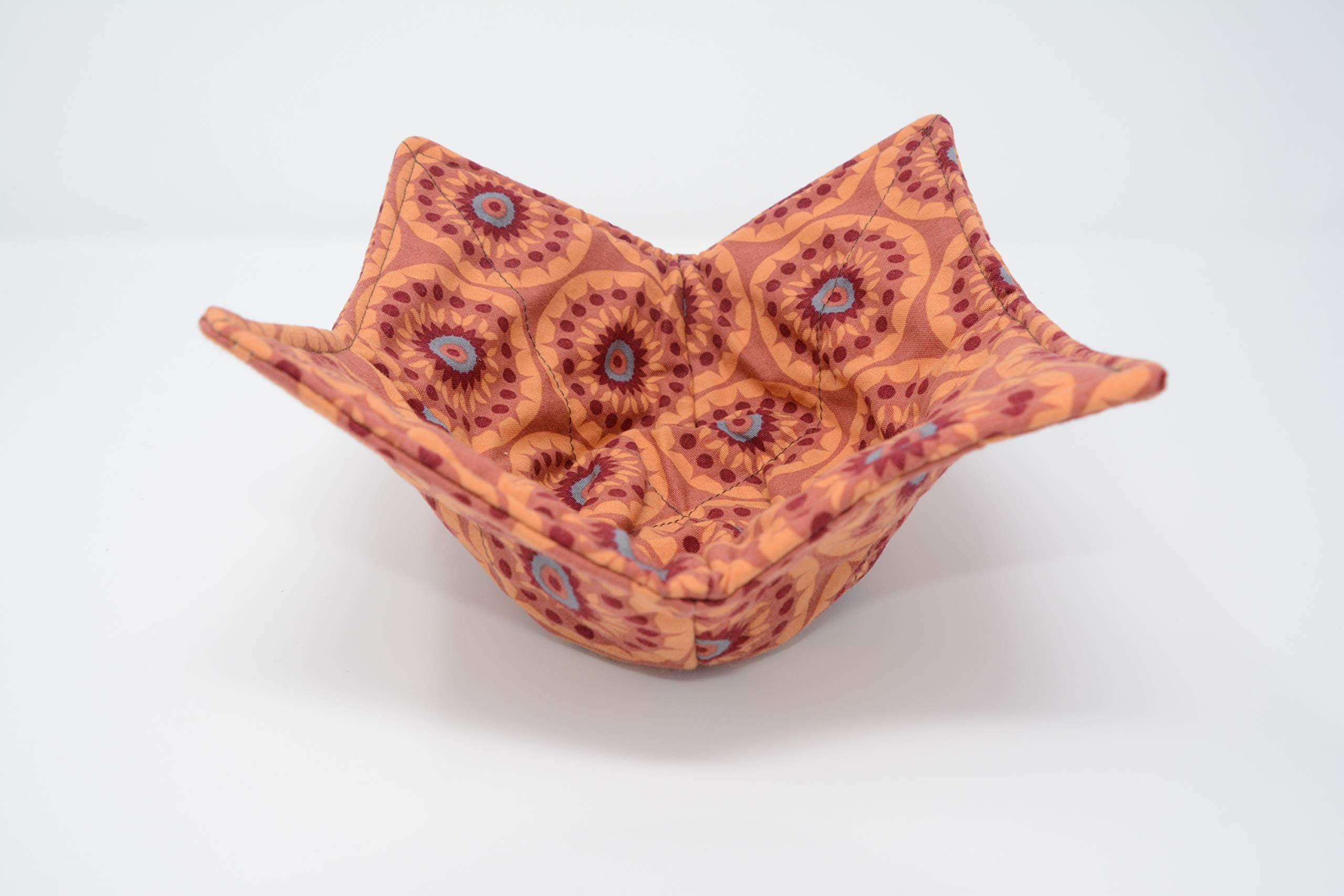 Microwave Dish Cozy, 1 Medium Bowl Cozy, Enlightened Coral