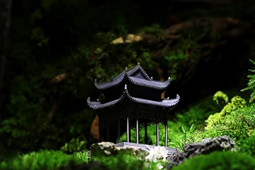 Miniatura 4 de KARESANSUI Pabellón chino tradicional - decoración de terrario, decoración de acuario chino, accesorios de jardín de hadas, decoración de paludario,