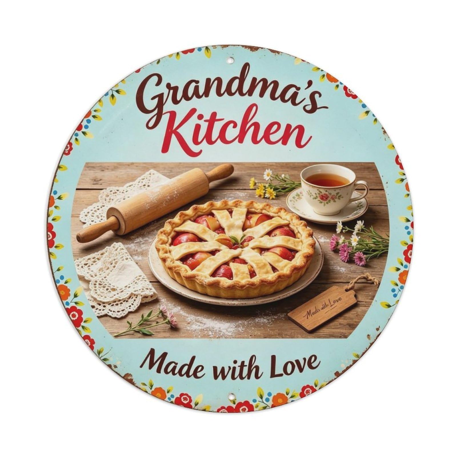 Made With Love Metal Tin Sign Plaque