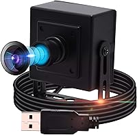 Vista 1 de Cámara USB de gran angular de 13 MP con micrófono para computadora 100 grados sin distorsión lente webcam mini UVC USB2.0 PC cámara industrial video