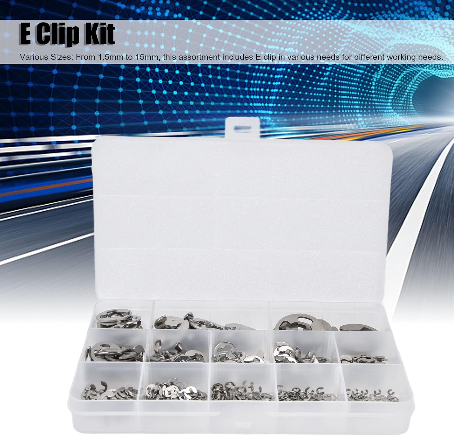 Retaining Ring, E Clip Standard Design 1.5mm-15mm Wide Use Good Match for Gear for Shaft for Bearing