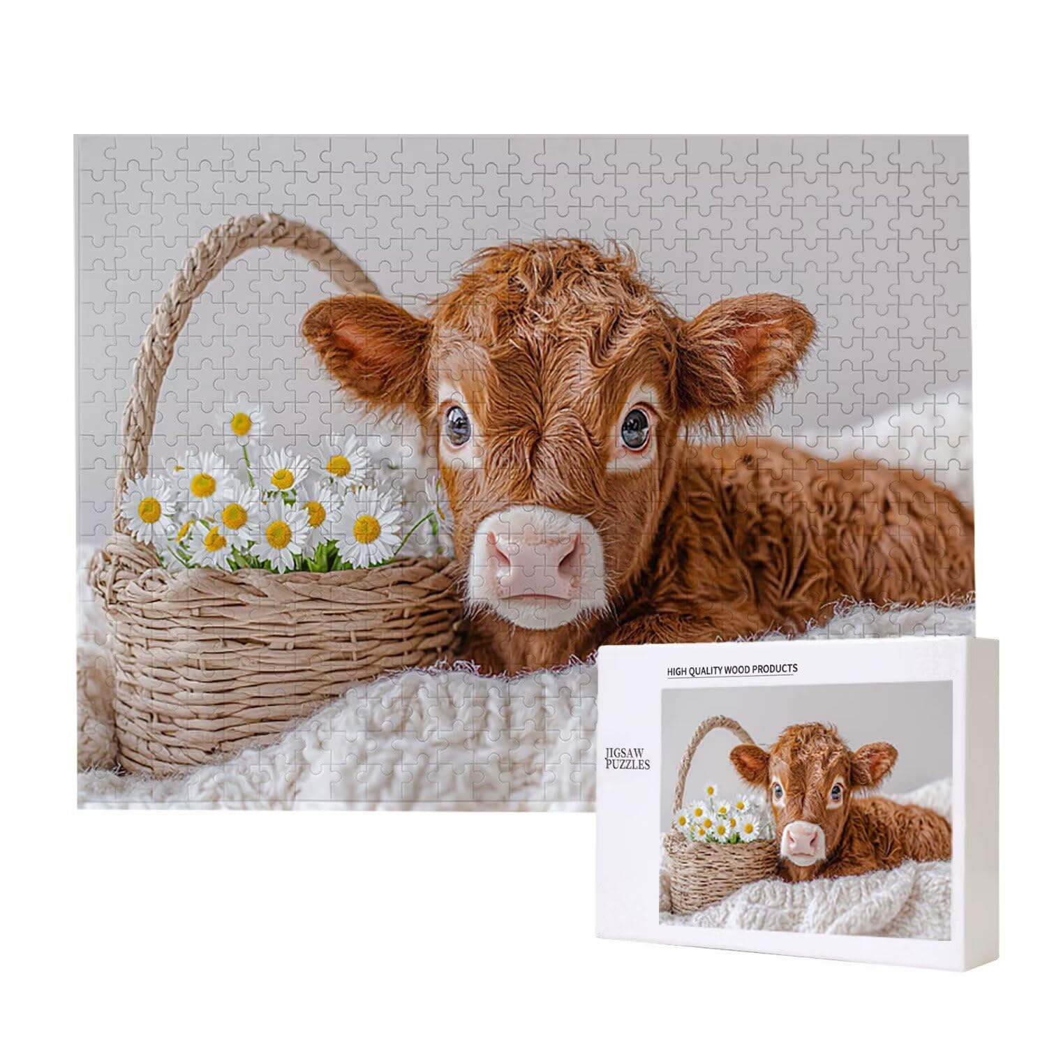 1500 Pezzi di Puzzle, mucche1500 Pezzi di Puzzle per Adulti, Regalo di Anniversario, Regalo di Natale, Decorazione Della Casa, Prevenzione Della Degenerazione Cerebrale Negli Anziani v-631