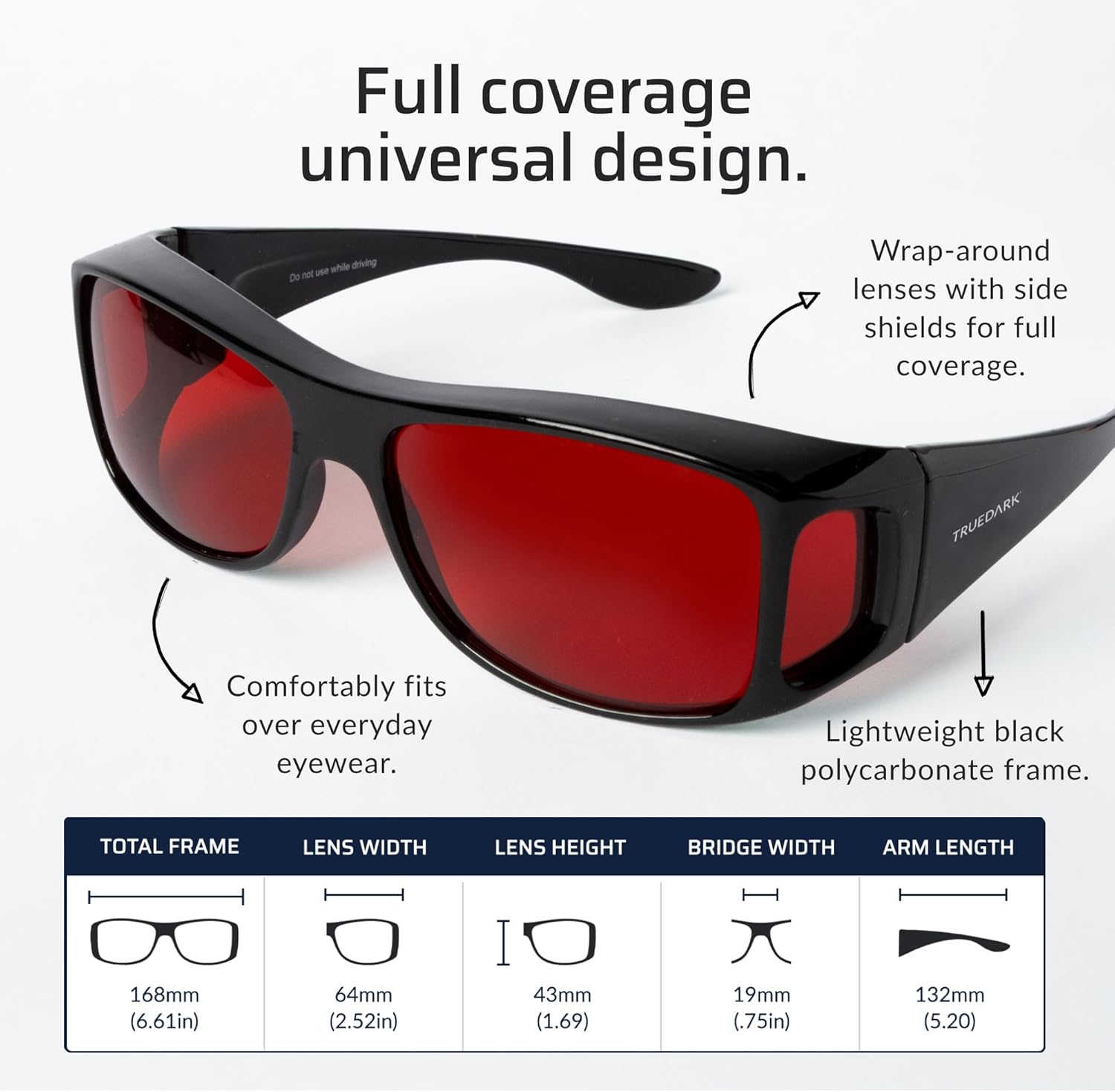 TrueDark by Dave Asprey | Twilights Fitovers | Blue Light Glasses for Women & Men, Red Lenses Block 99% Blue, Green & Violet Light for Night Use - Image 5